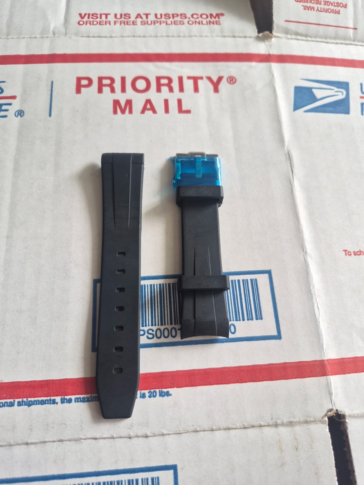 RUBBER B Black Watch Strap M103 ROLEX RUBBER 20mm RUBBER  DAYTONA ETC.SWISS MADE