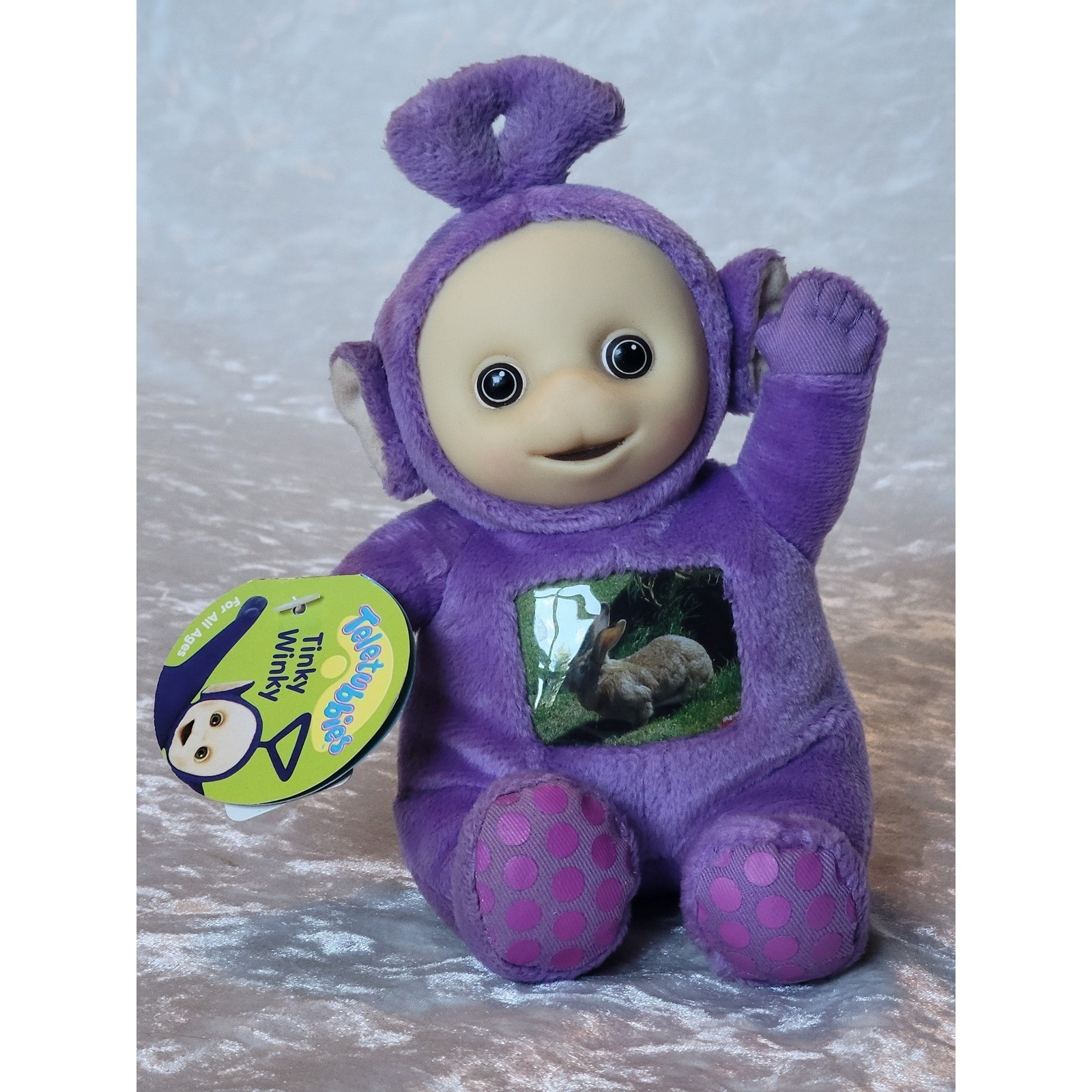 Teletubbies Tinky Winky Plush 2003 Play Along Purple Rabbit Screen Vtg NWT Y2K Teletubbies Tinky Winky Plush 2003 Play Along Purple Rabbit Screen Vtg NWT Y2K