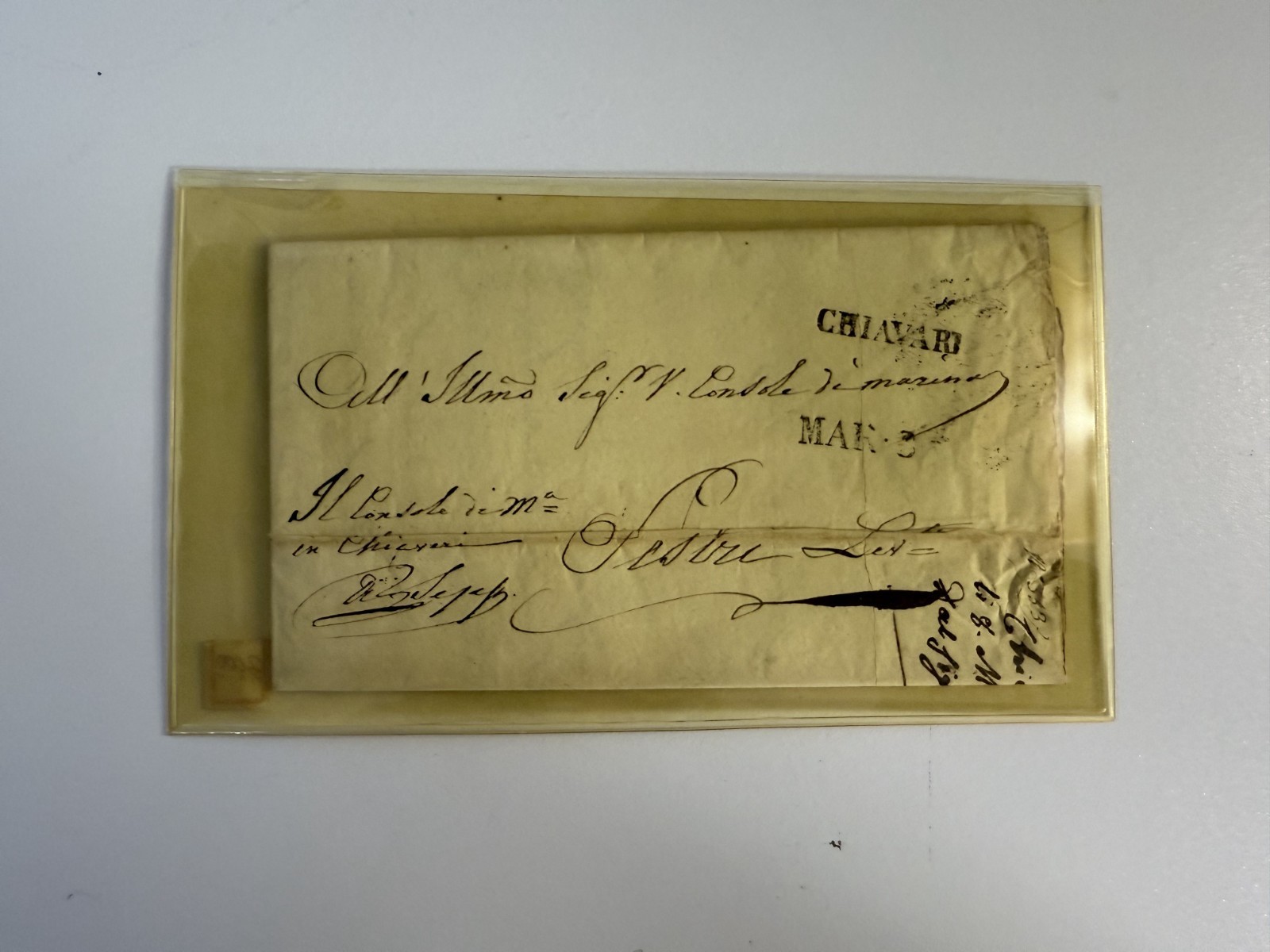 1837 Chiavari to Sestri Levante Stampless Folded Letter w/ Full Content