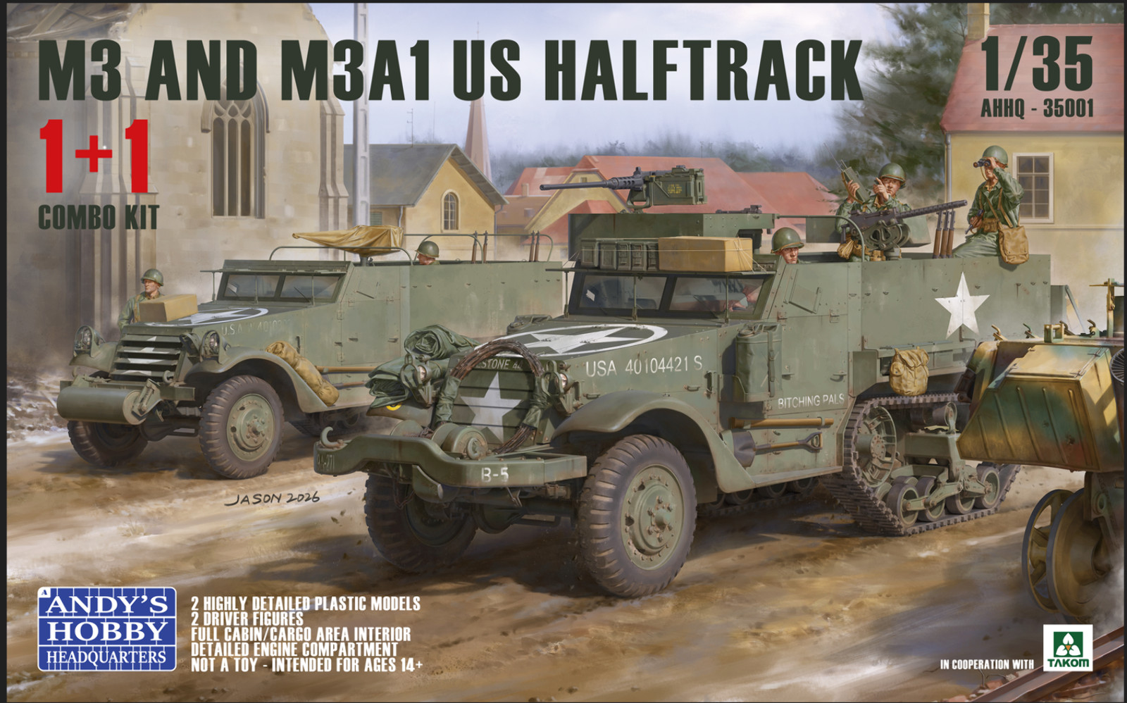 Andy's Hobby Headquarters AHHQ35001 1/35 M3 & M3A1 U.S. WWII HALFTRACKS (2 FULL Andy's Hobby Headquarters AHHQ35001 1/35 M3 & M3A1 U.S. WWII HALFTRACKS (2 FULL