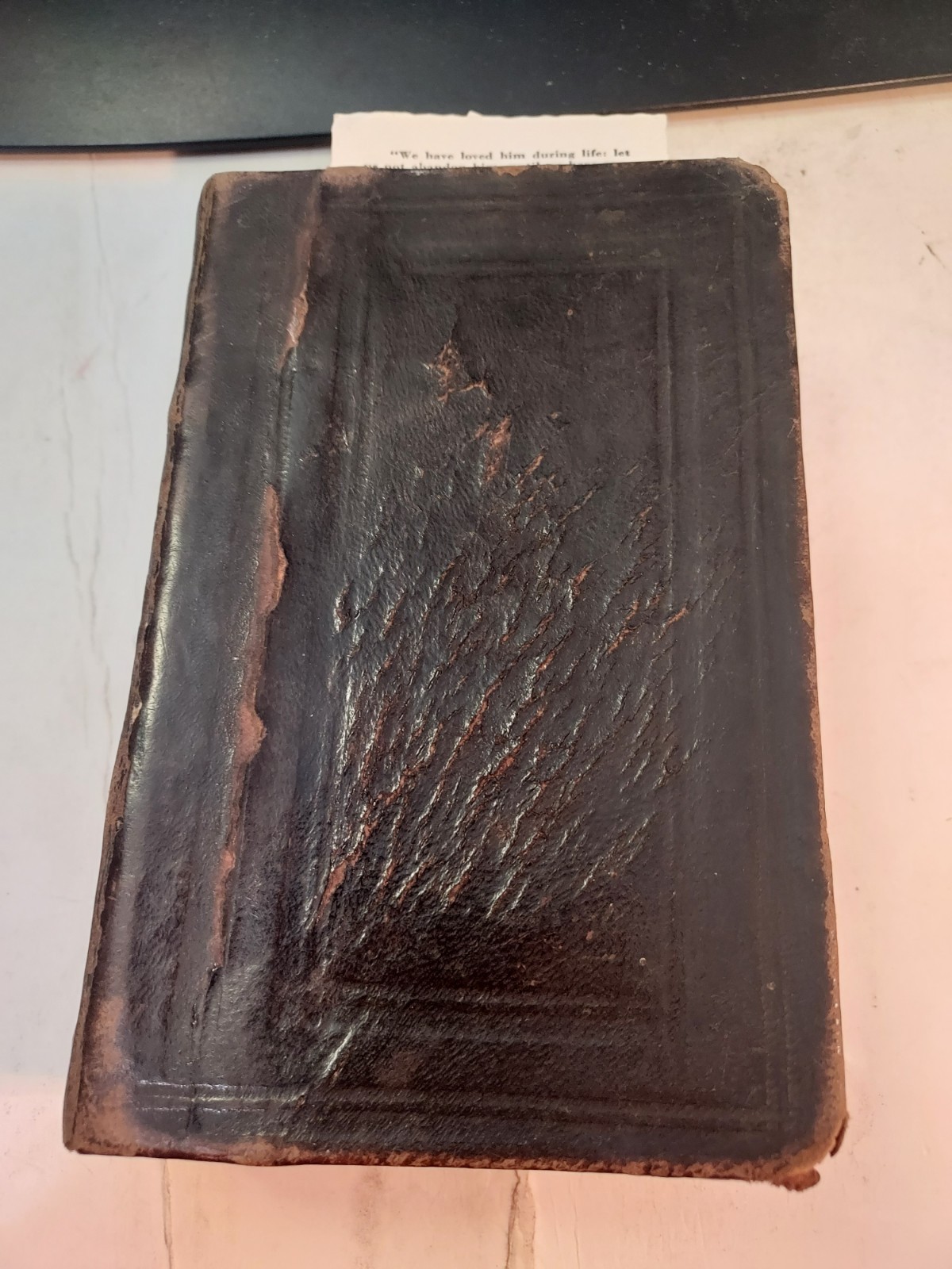 Antique 1887 -ZLOTY OLTARZ -Bible Prayer Book HC Leather Czechoslovakia / Poland