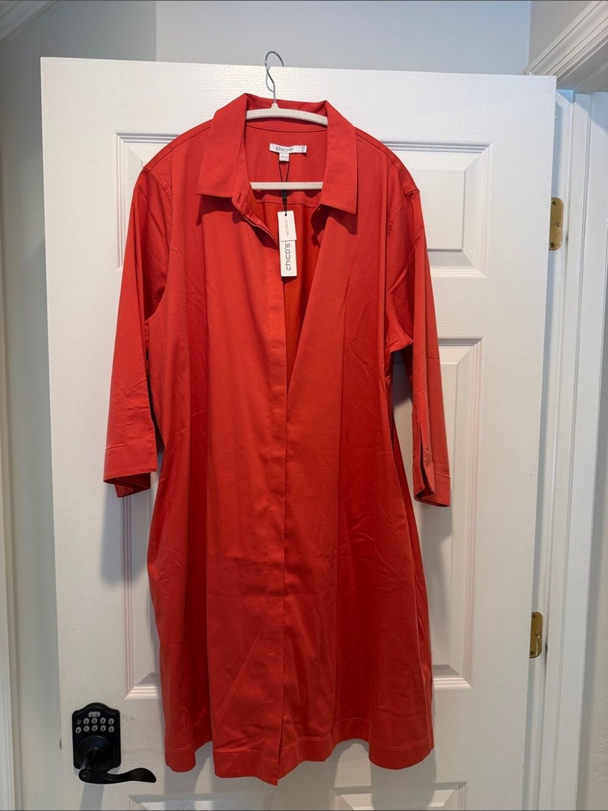 Chico\'s Mellon Color Collared Shirt Dress