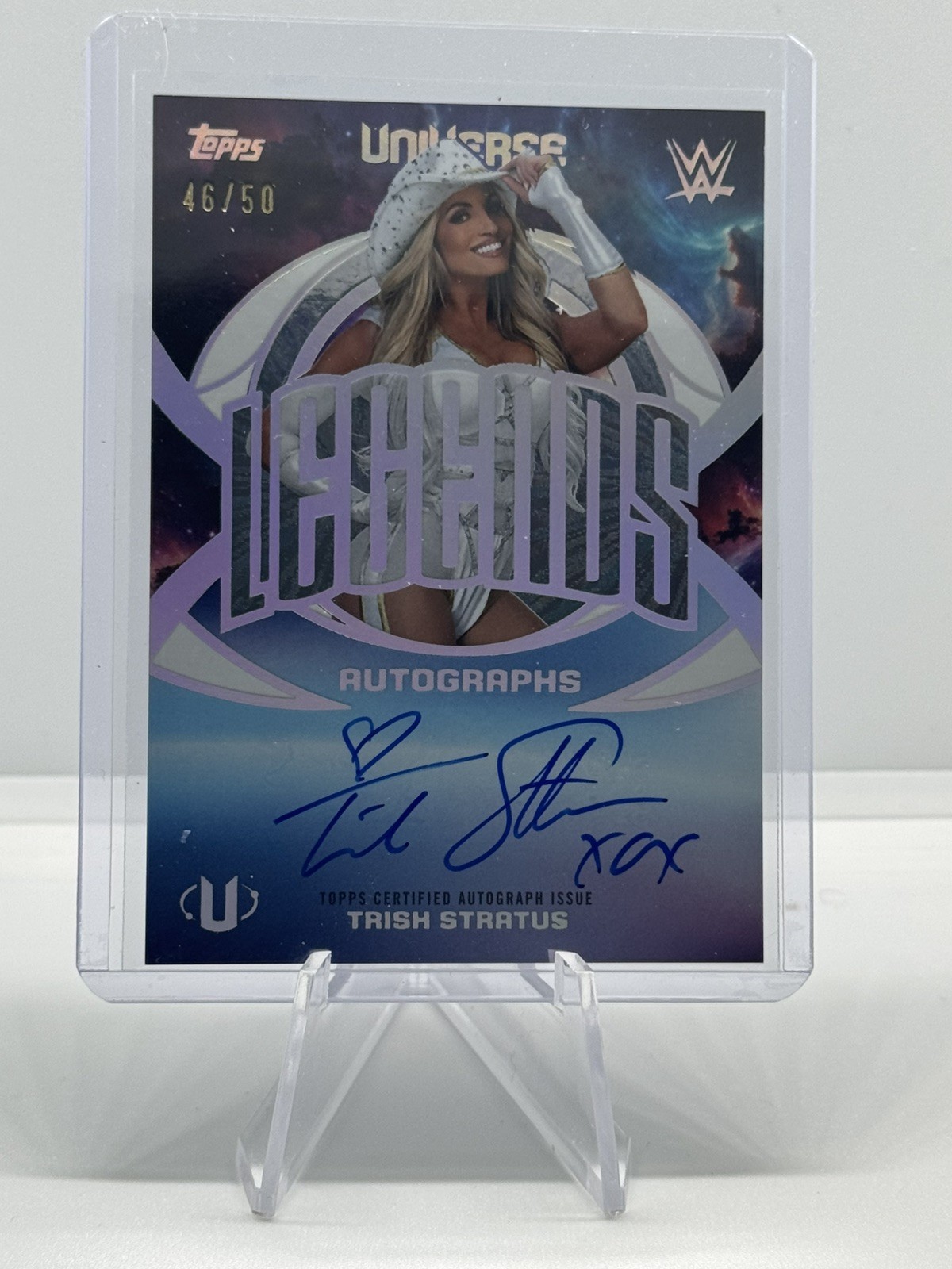 Trish Stratus #’ed /50 2026 Topps Universe WWE LEGENDS AUTO \