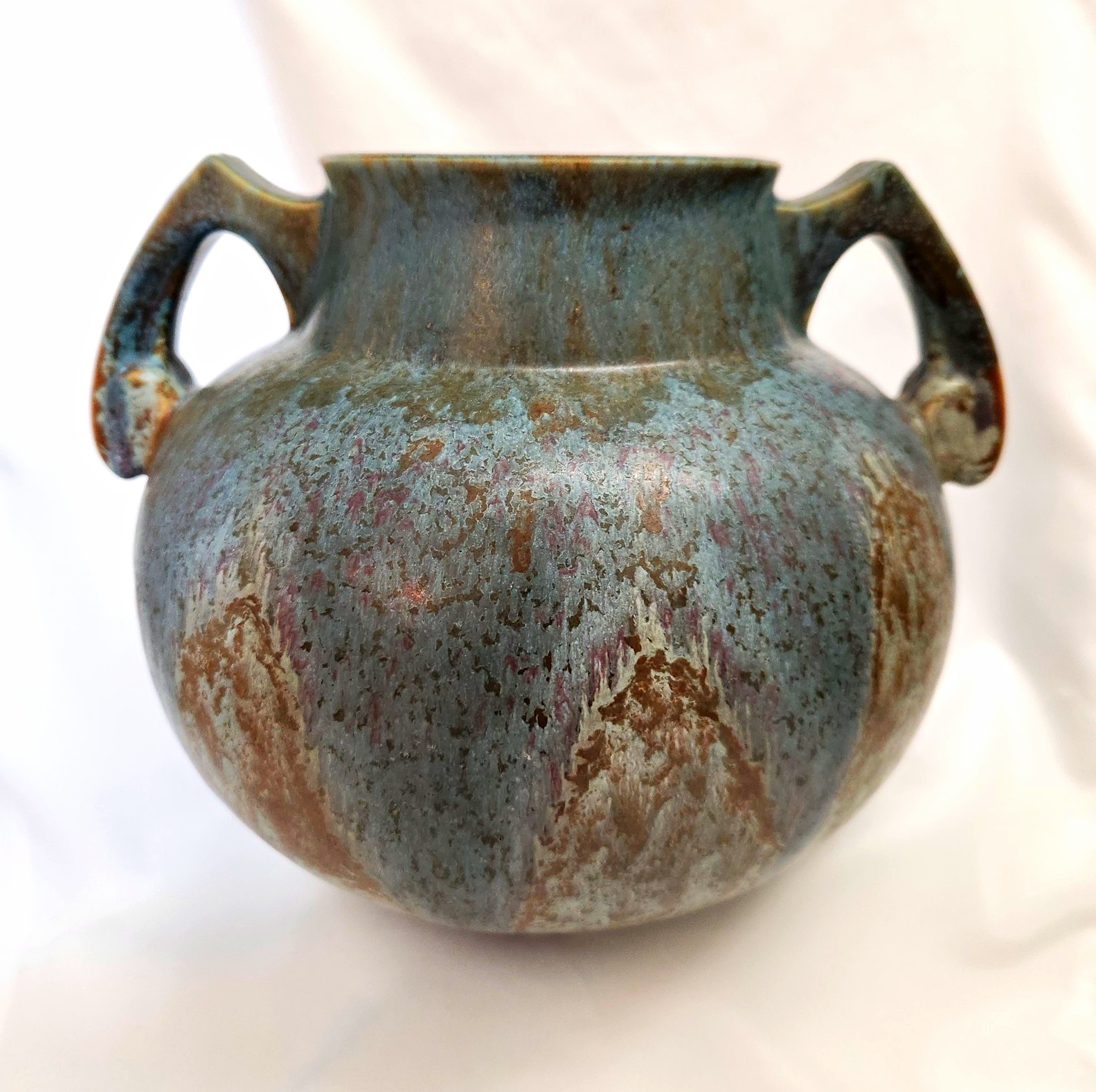Roseville Pottery Carnelian II Vase Model 335 Excellent Drip Glaze C 1926 - Chip Roseville Pottery Carnelian II Vase Model 335 Excellent Drip Glaze C 1926 - Chip
