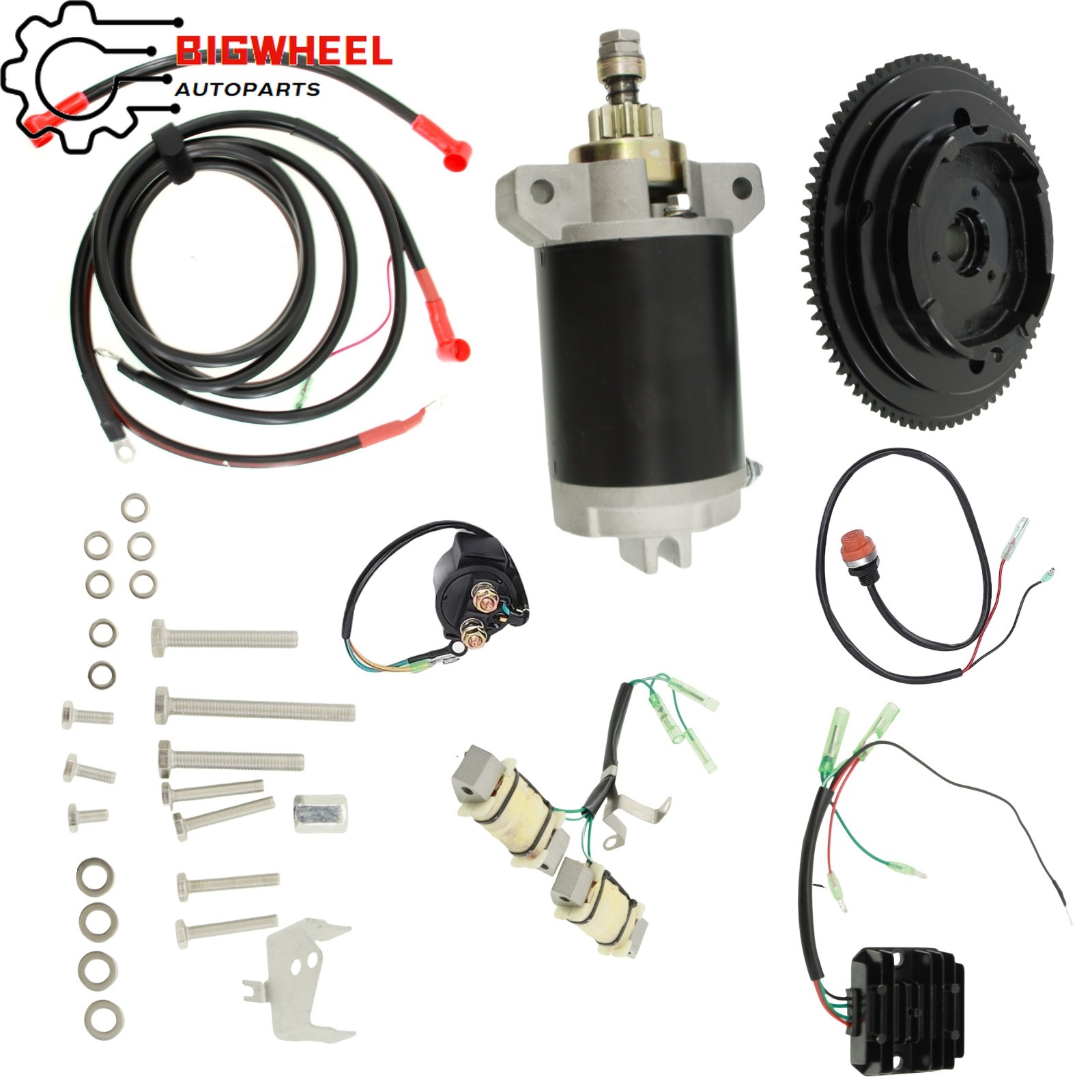 For Yamaha 4T 15HP F15 Outboard Electrical Start Conversion Kit 66M-85550-10