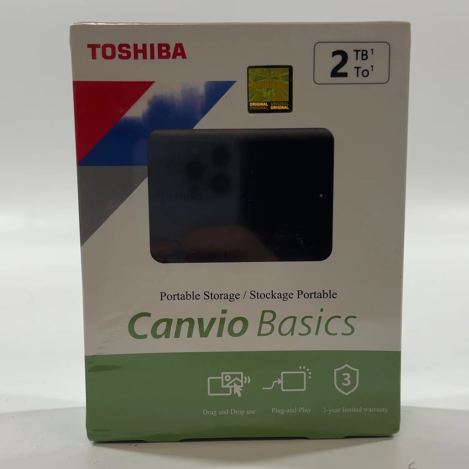 New Toshiba Canvio Basics Portable Storage 2TB HDD HDTB520YK3AA