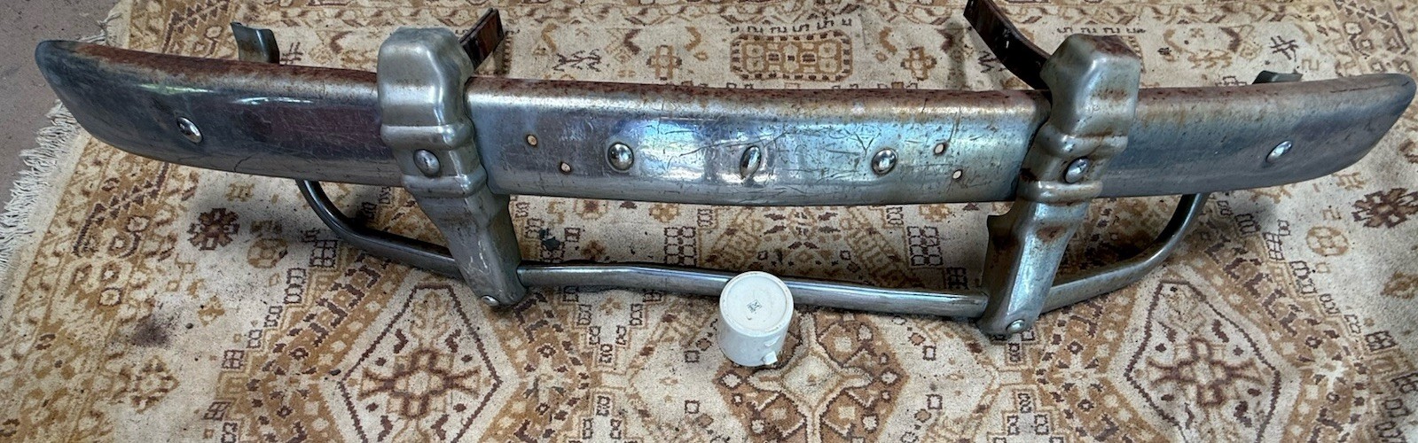 1948-1951 Willys Jeepster Original Front Bumper With Guard Rails Vintage OEM