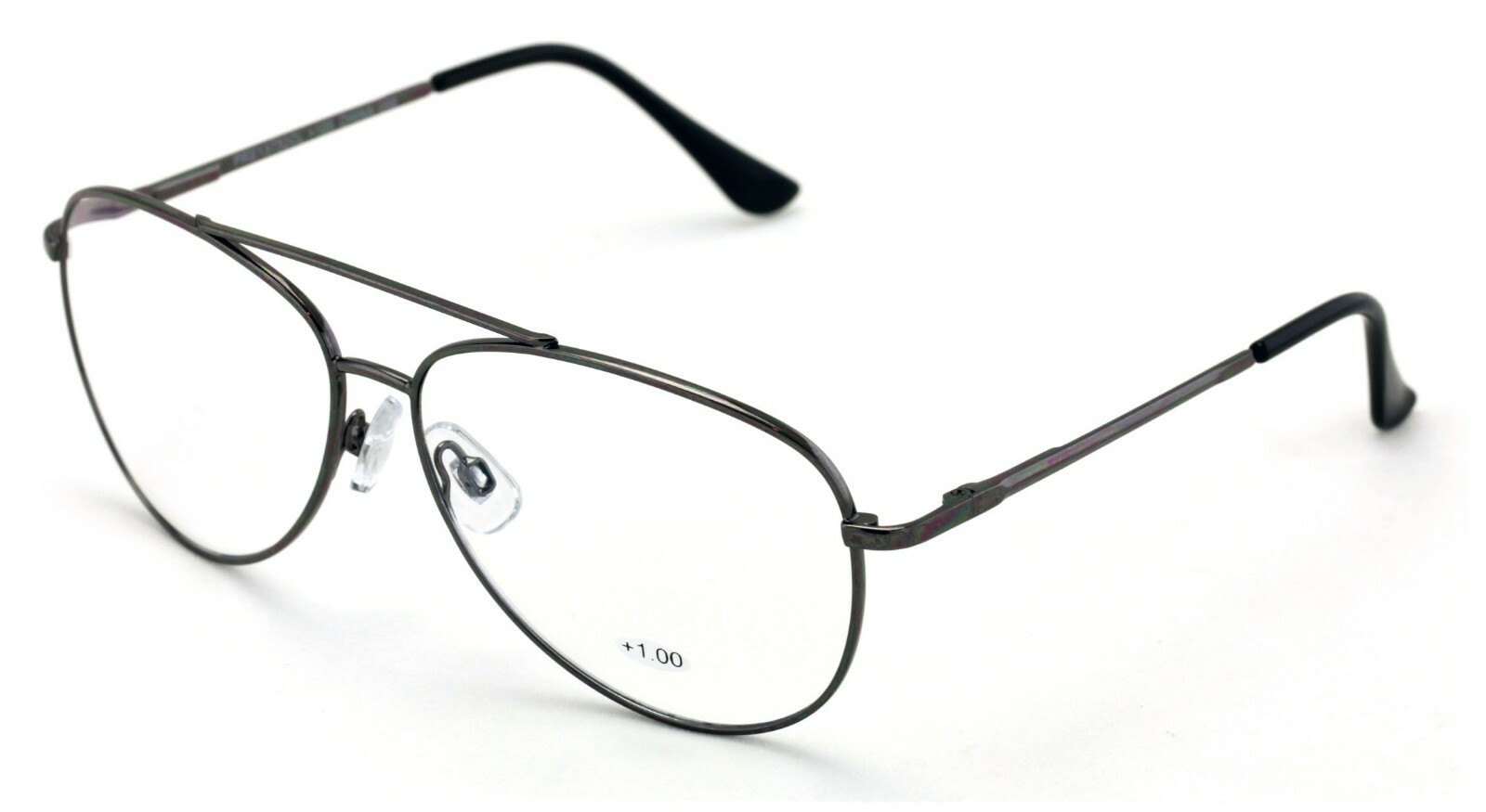 Aviator Progressive Clear Lens No Line Reading Glasses Tri-Focal Reader Spring