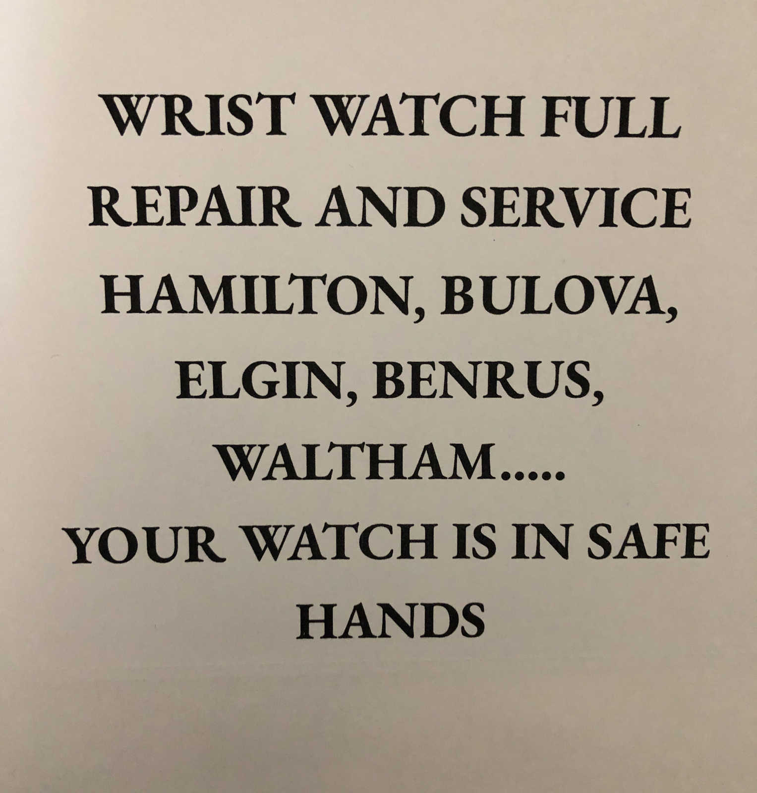 Vintage Manual Wind Wristwatch FULL SERVICE W/ WARRANTY