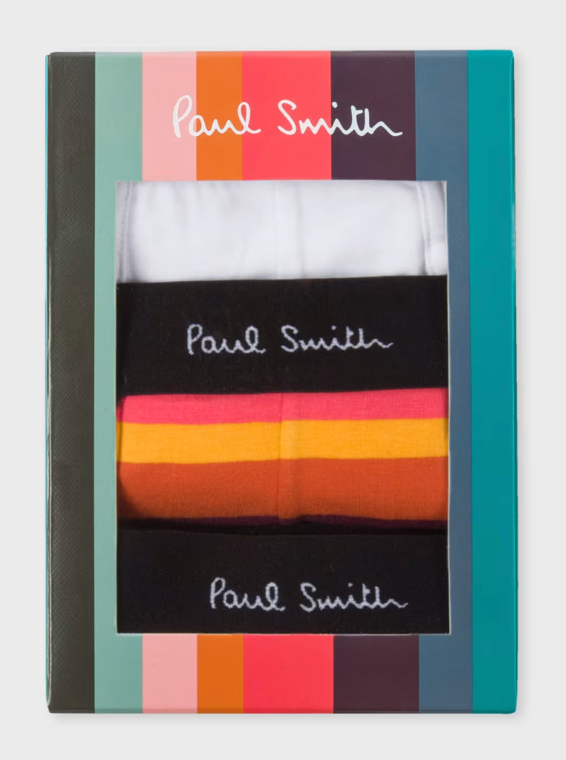 PAUL SMITH 3 pack Mens Artist Stripe Long Trunk Boxer Brief “XL\ PAUL SMITH 3 pack Mens Artist Stripe Long Trunk Boxer Brief “XL\
