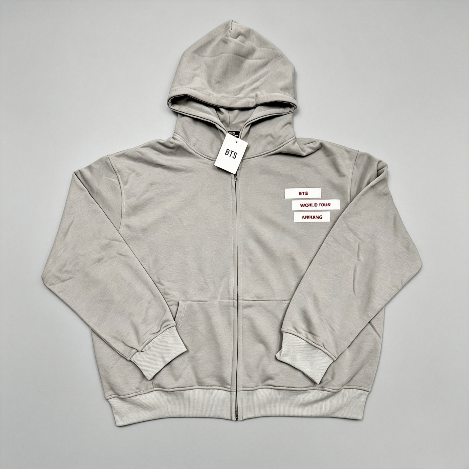 BTS concert ARIRANG 2026 same style fleece hoodie jacket with zipper BTS concert ARIRANG 2026 same style fleece hoodie jacket with zipper