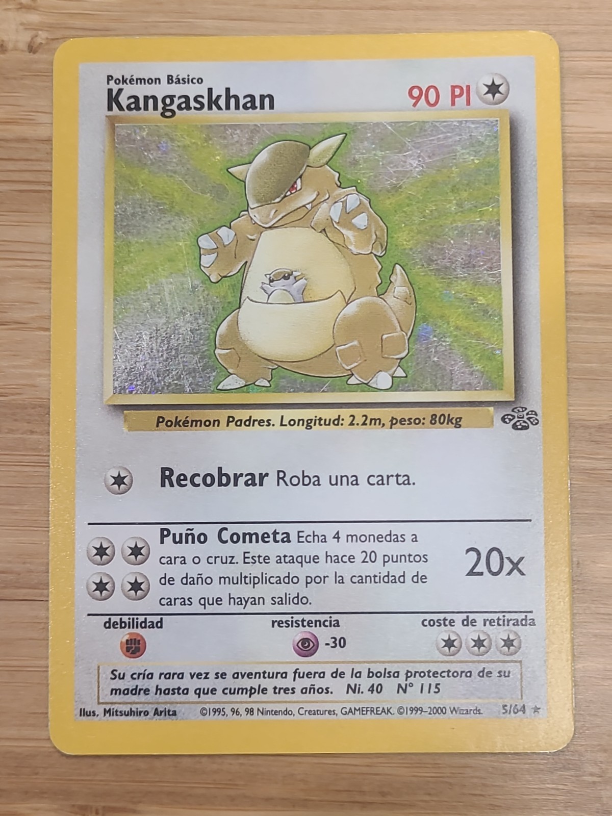 Pokémon TCG Kangaskhan Jungle 5/64 Holo Unlimited Holo Rare - Mint
