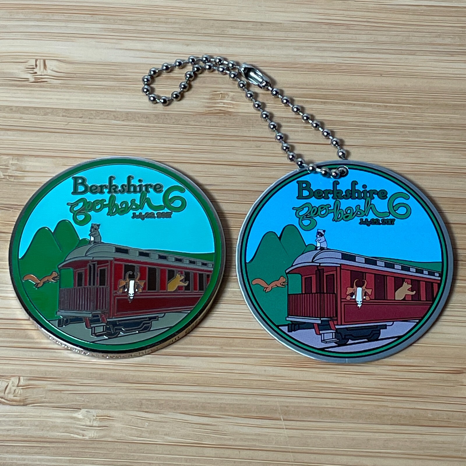 Berkshire Geobash 6 Commemorative Geocoin July 22, 2017 Event Challenge Coin Berkshire Geobash 6 Commemorative Geocoin July 22, 2017 Event Challenge Coin