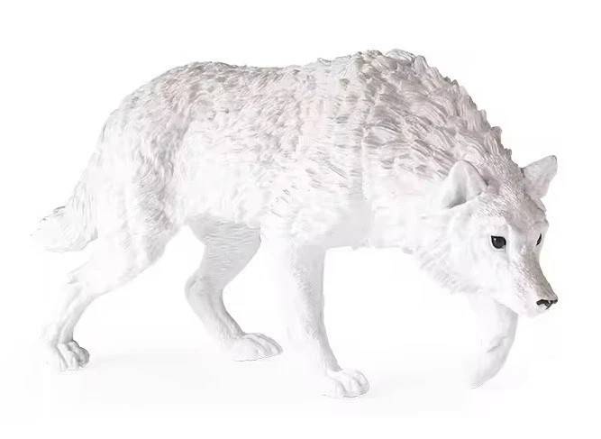White Wolf Toy Action Figure Small Animal Figurine Doll Gift for Kids