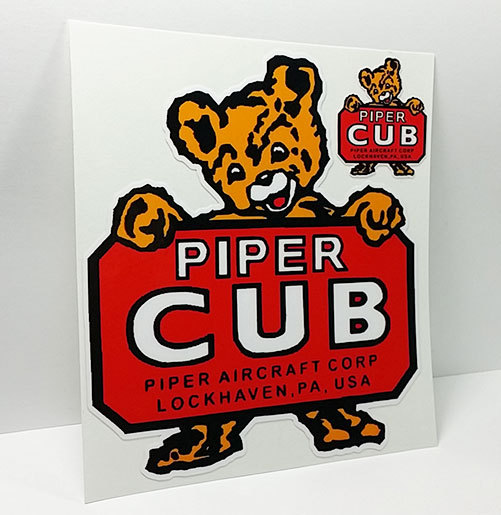 Piper Cub Aircraft Co. Lockhaven PA Vintage Style Airplane Decal / Vinyl Sticker