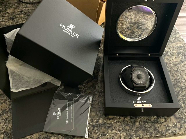 Hublot Classic Fusion 45mm Black Ceramic Skeleton Auto Watch w/ Box Papers Hublot Classic Fusion 45mm Black Ceramic Skeleton Auto Watch w/ Box Papers