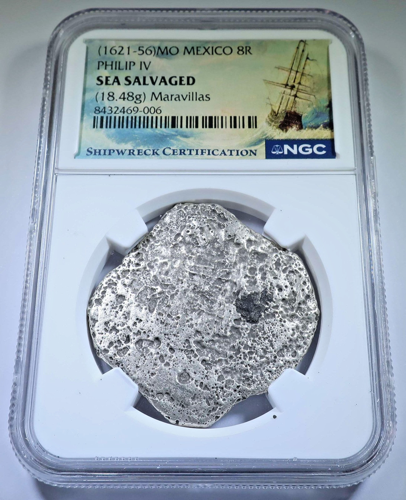 NGC Maravillas Shipwreck 1621-1656 Mexico 8 Reales 1600\'s Spanish Cob 8R Coin