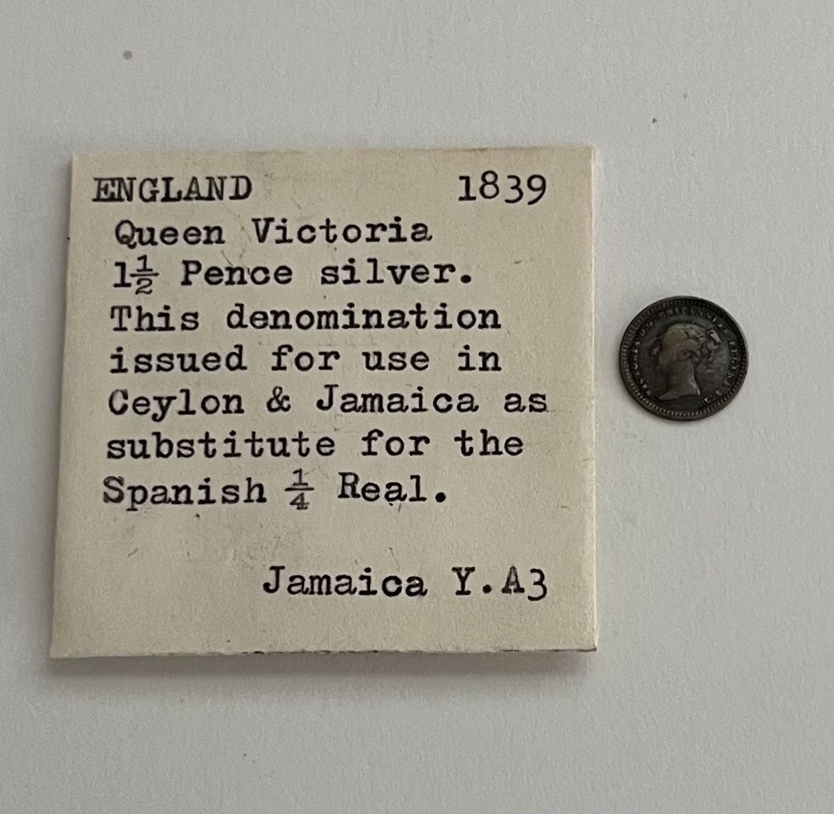 1839 British Queen Victoria Silver 1½ Pence 1839 British Queen Victoria Silver 1½ Pence
