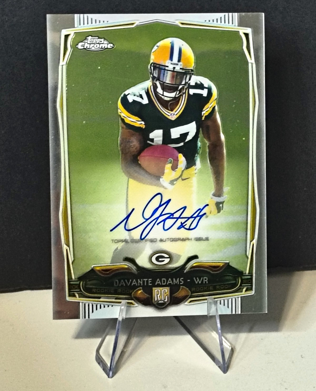 Topps 2014 Chrome Davante Adams Rookie Card Auto Green Bay Packers #114
