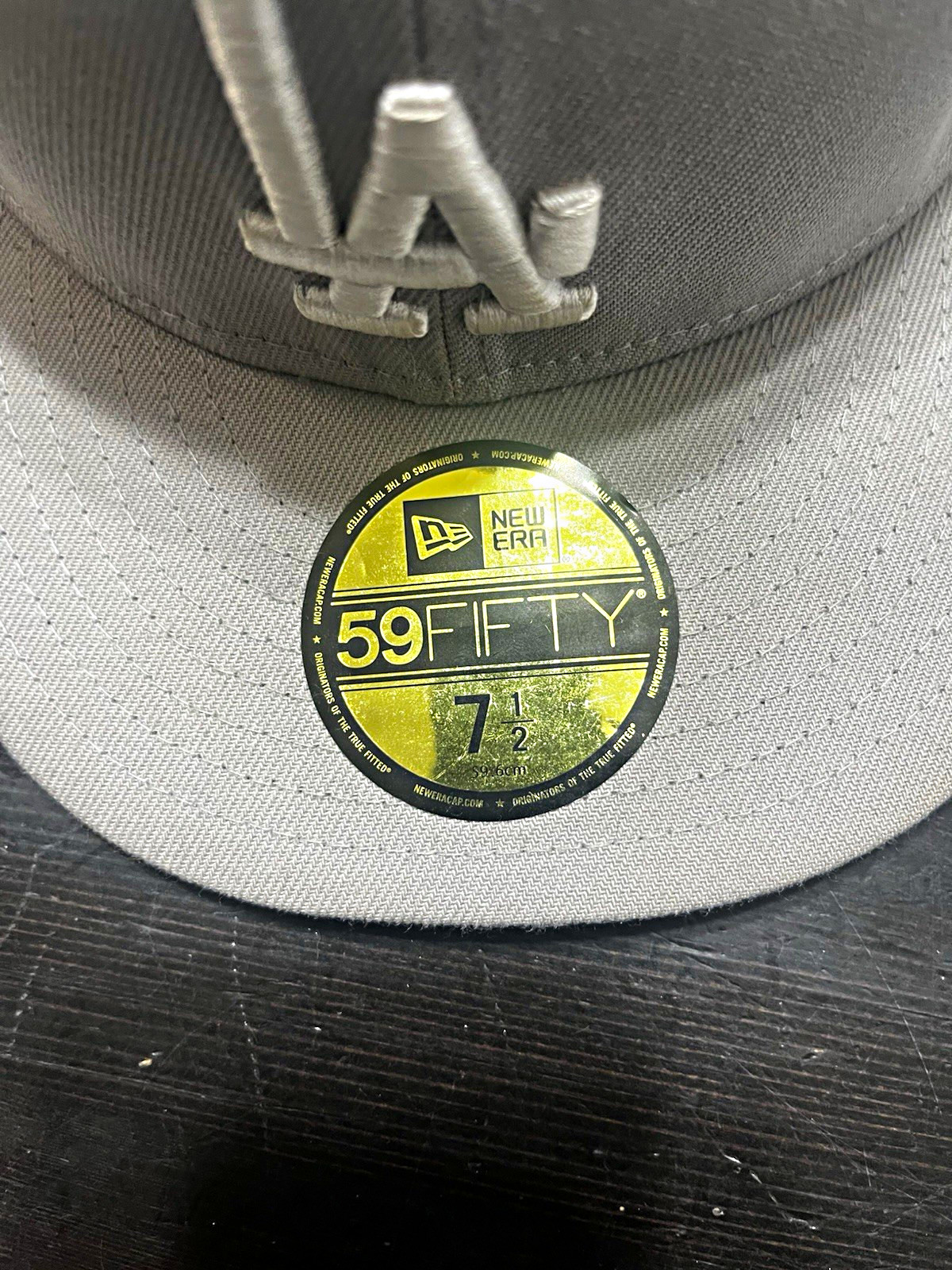 New Era 59FIFTY LA Dodgers Grey Cap Sized 7 1/2 (59.6cm) #baseball #dodgers