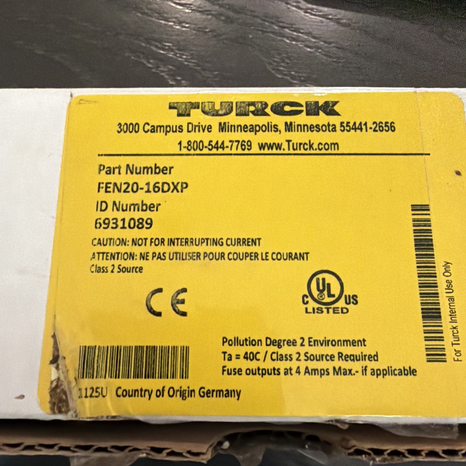 1PCS New TURCK FEN20-16DXP PLC module 1PCS New TURCK FEN20-16DXP PLC module