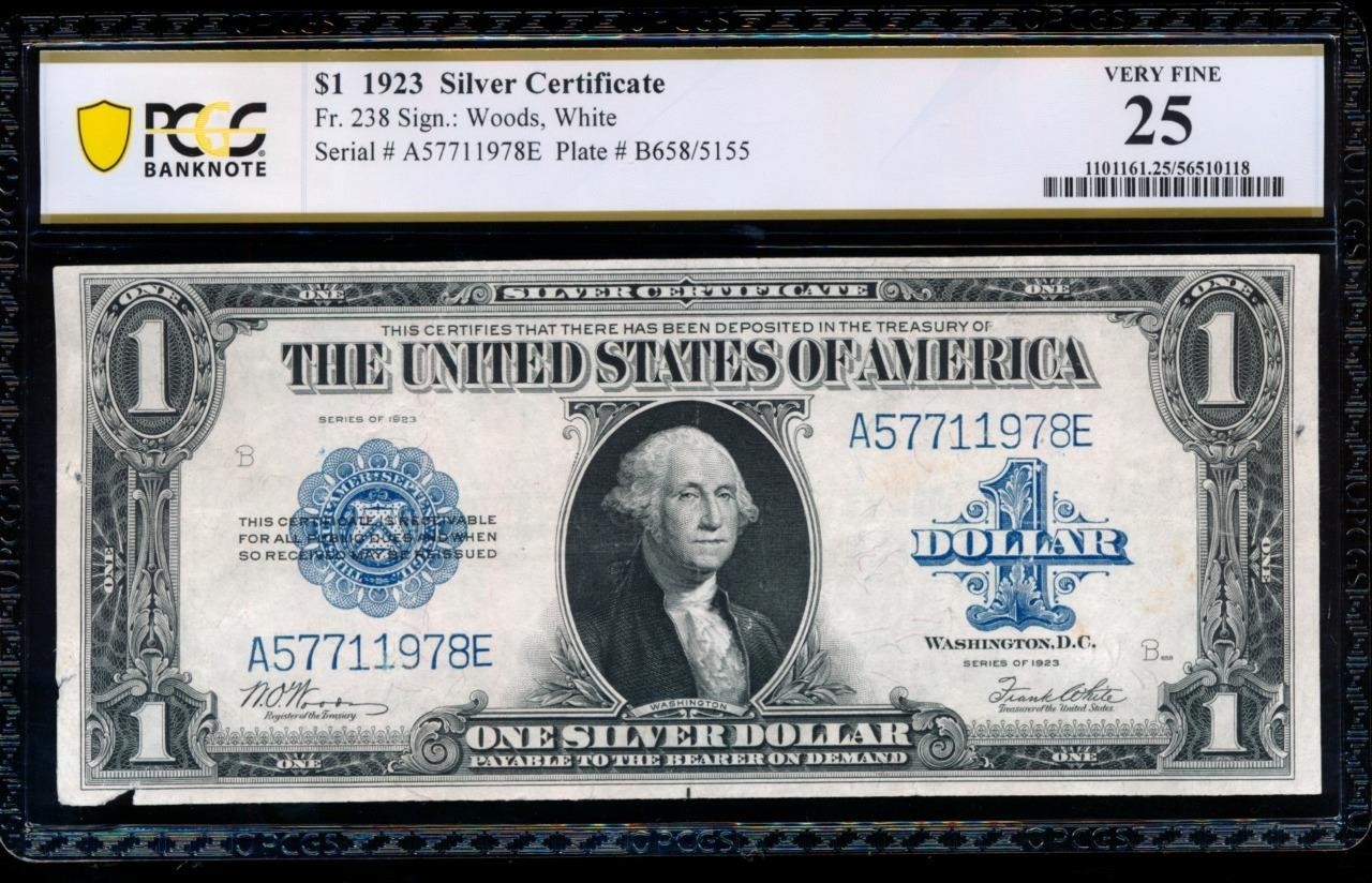AC Fr 238 1923 $1 Silver Certificate PCGS 25 comment