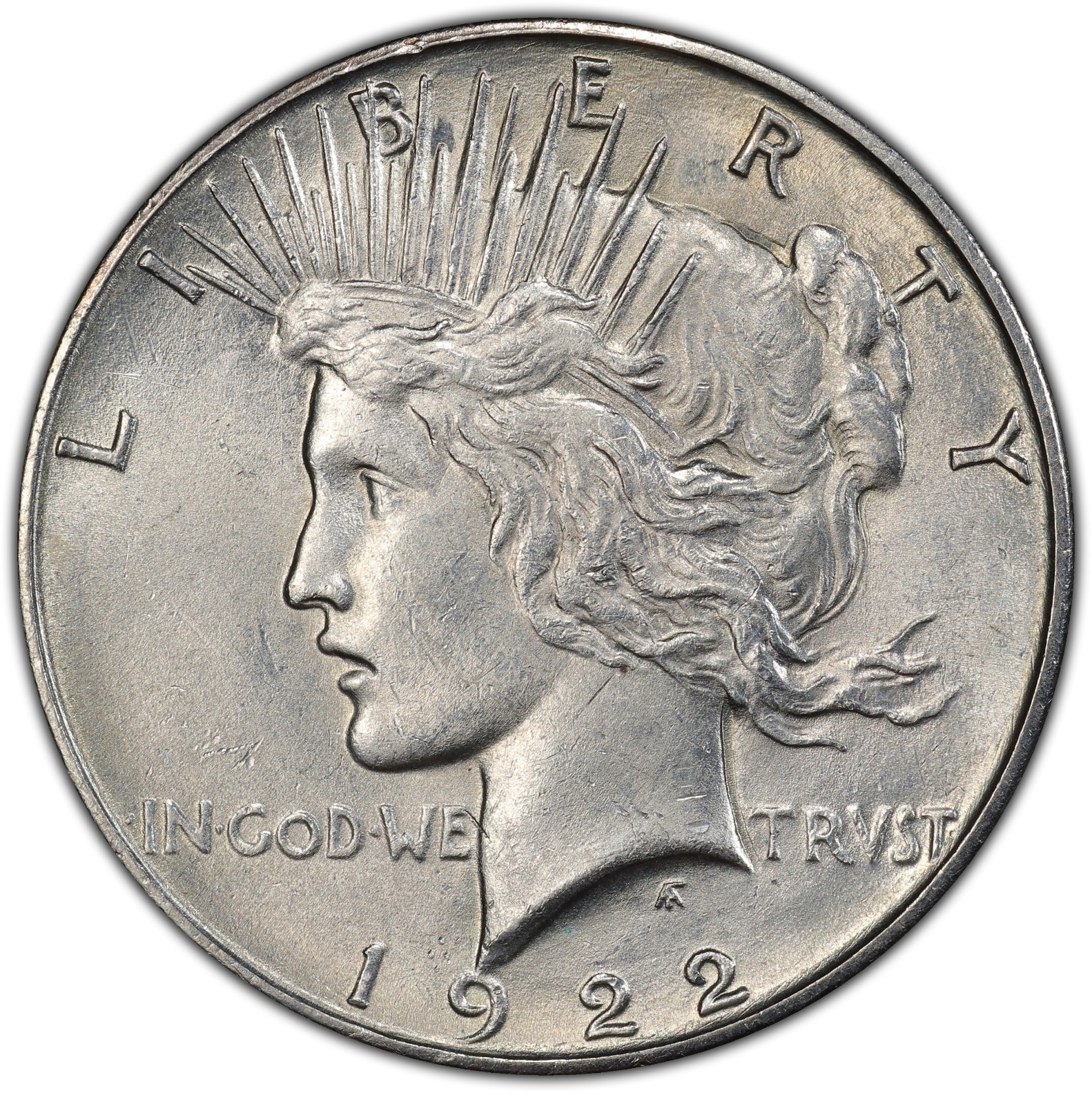 1922-S $1 Peace Silver Dollar Brilliant Uncirculated San Francisco US Mint Coin