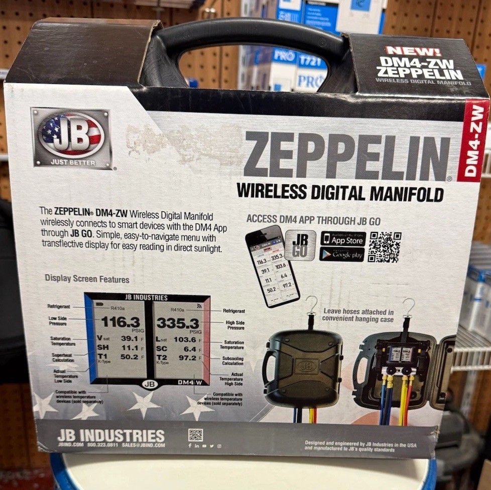 JB Industries Zeppelin DM4-ZW Wireless Digital Manifold 4-Valve with Hoses