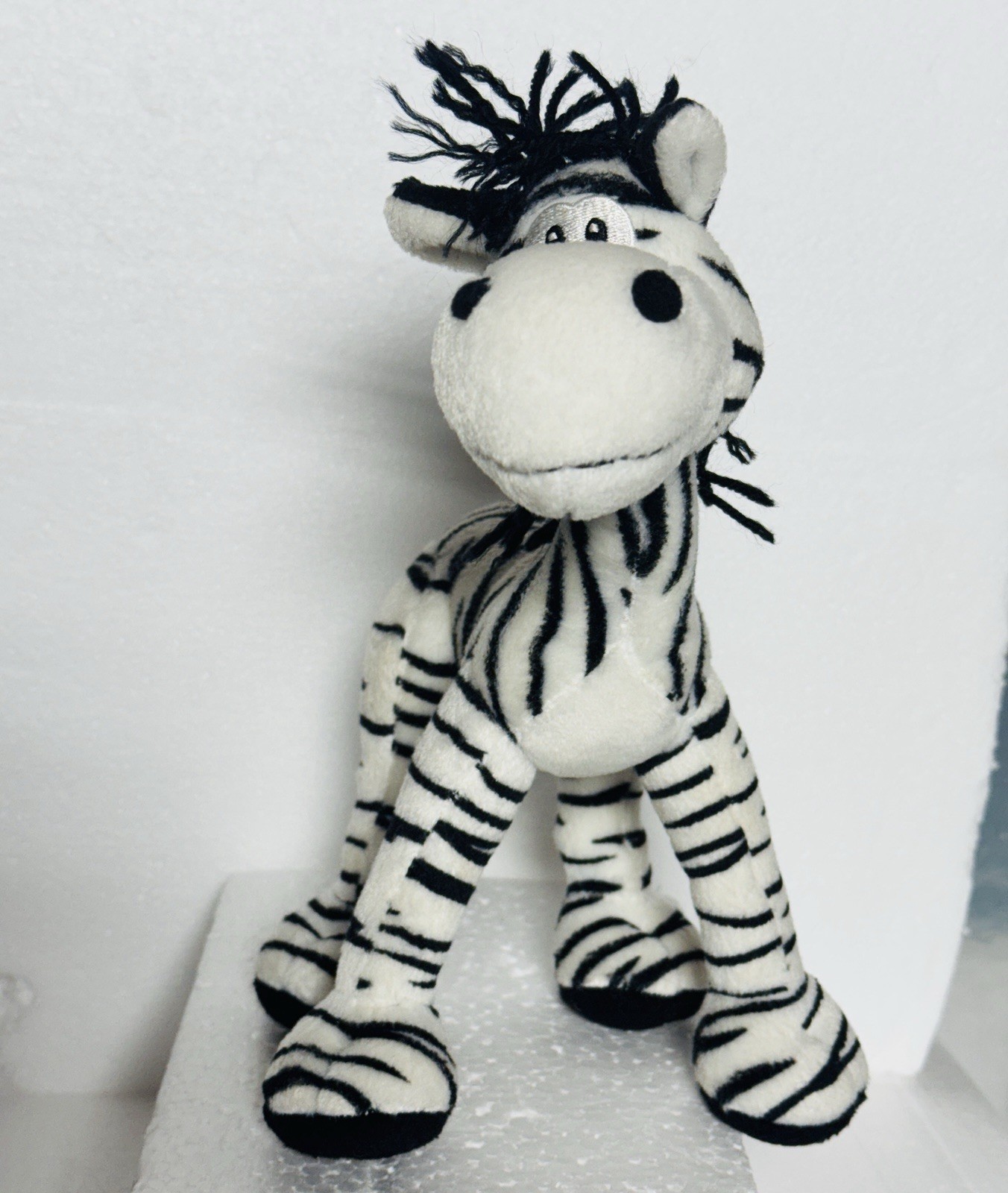 Goffa Int\'l Plush Zebra Tall Posable - Self Standing 10” Goffa Int\'l Plush Zebra Tall Posable - Self Standing 10”