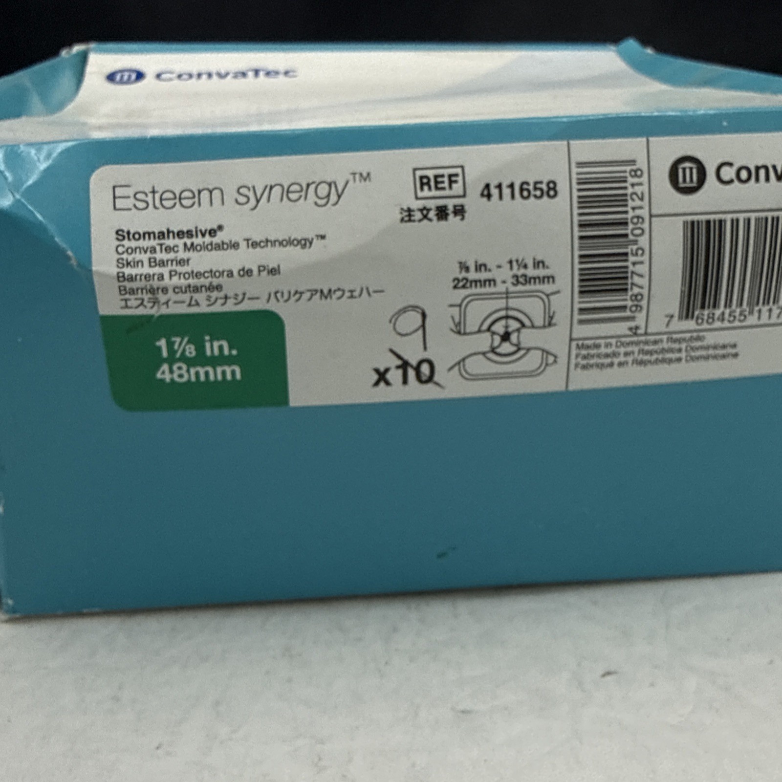 9 CONVATEC 411658 NEW Esteem Flat Moldable Skin Barriers 1-7/8\