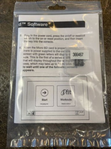 NordicTrack X11i Treadmill Console Reprogram Micro SD Card 366467 & Instructions