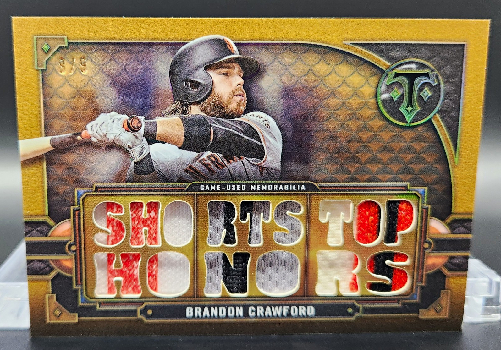 Brandon Crawford 2022 Topps Triple Threads patch /9 TTR-CR2
