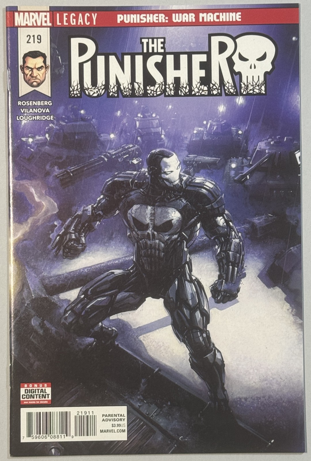 PUNISHER #219 (MARVEL 2018) 1ST FULL FRANK CASTLE WAR MACHINE | CLAYTON CRAIN