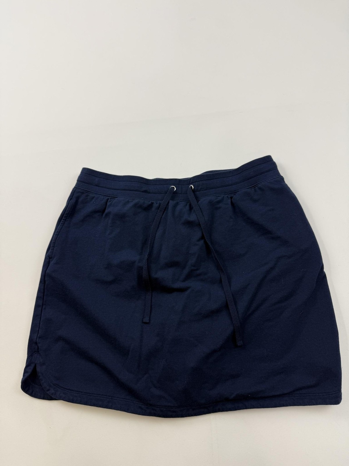 Karen Scott Skort Womens Medium Navy Blue Sport Drawstring Built-In Shorts