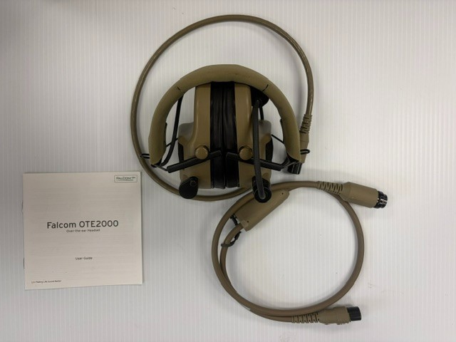 FALCOM OTE2000 Tan Headset Tactical Military Comms **New In Box** FALCOM OTE2000 Tan Headset Tactical Military Comms **New In Box**