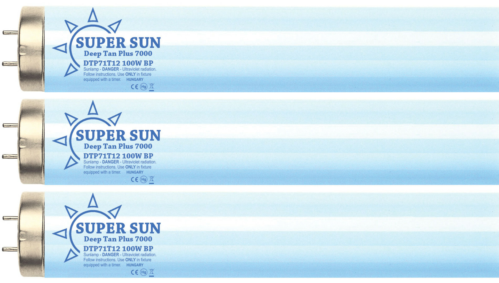 Super Sun Deep Tan Plus 7000 F71T12 100W Bi-pin Tanning Lamps - Dark Bronzing