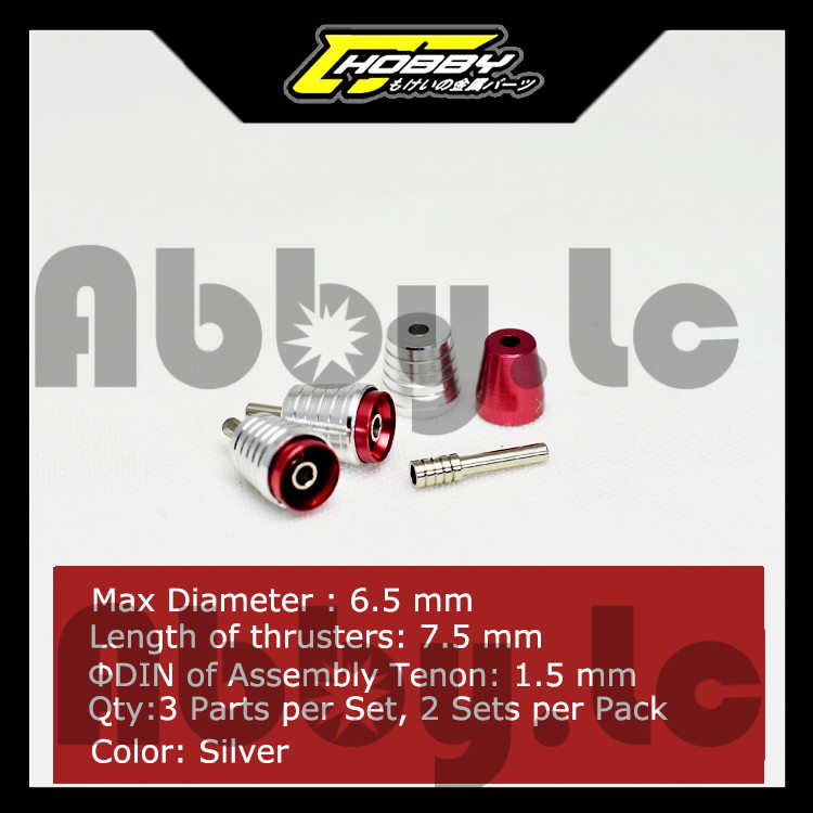 for MG 1/100 RE HiRM FULL MECHANICS 2PCs Metal Thruster Red C1 Φ6mm Length 6.5mm