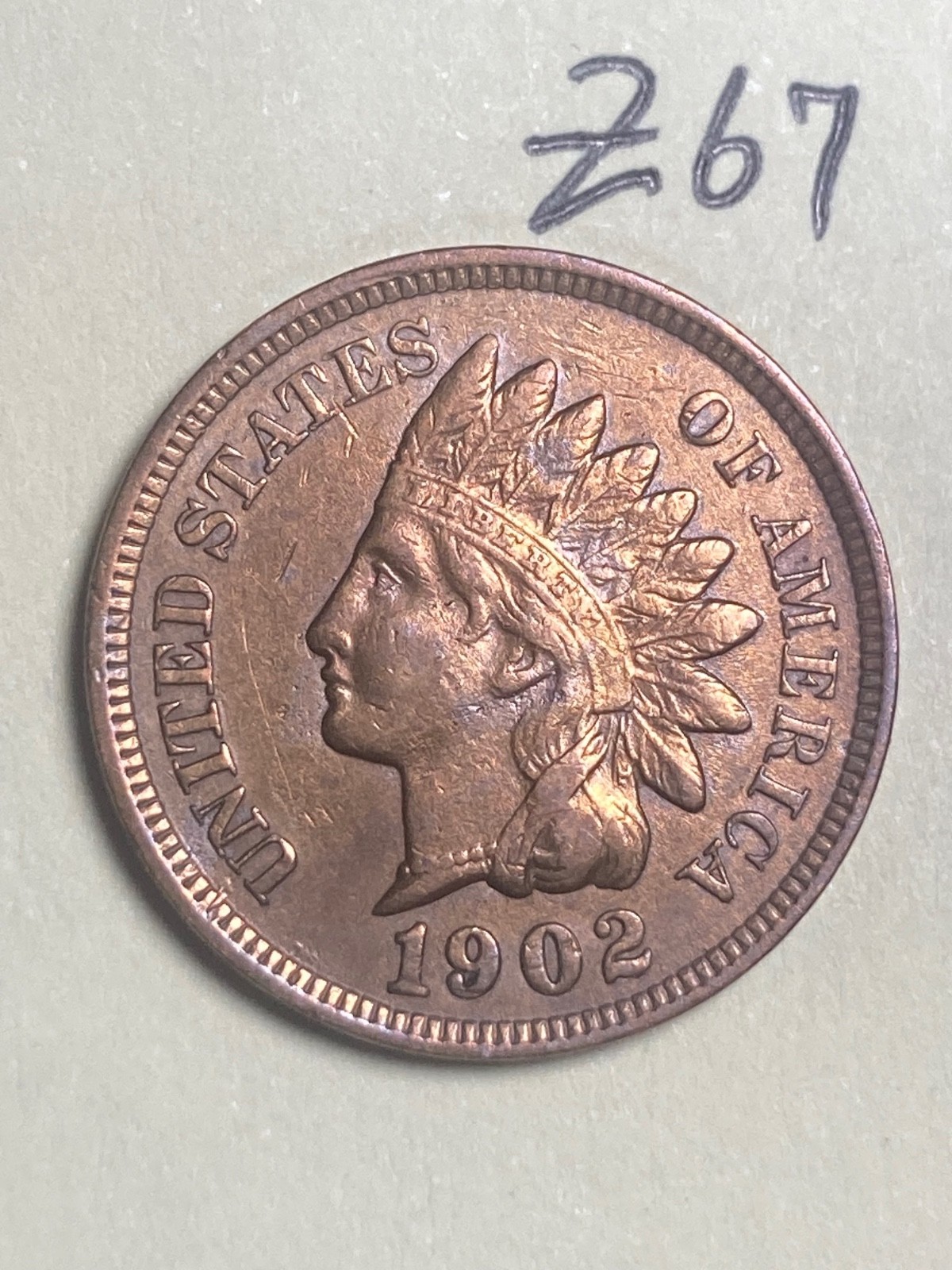 1902 Indian cent,  coin #Z67