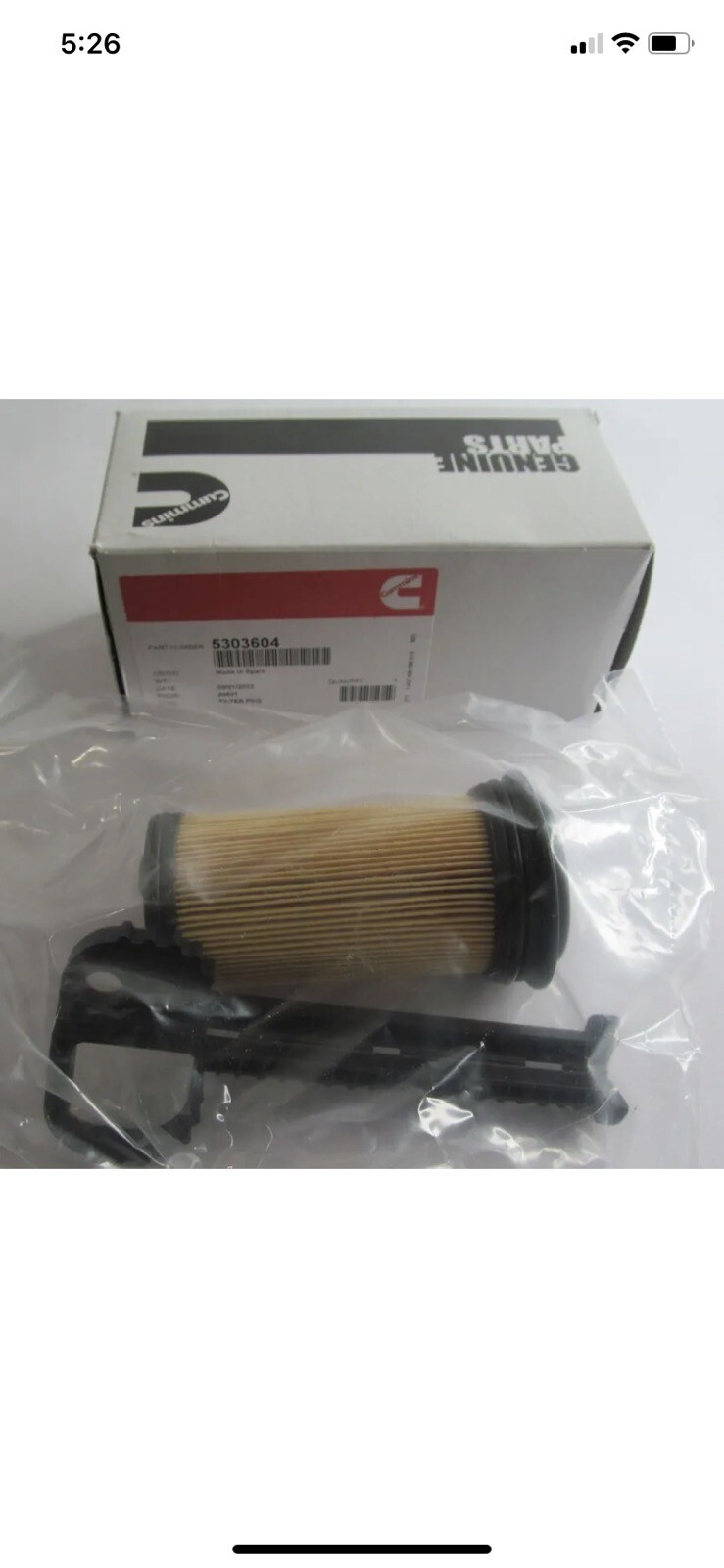 100% ORIGINAL CUMMINS 5303604 OEM UF101 Cummins DEF Filter. SUPER SALE. 100% ORIGINAL CUMMINS 5303604 OEM UF101 Cummins DEF Filter. SUPER SALE.