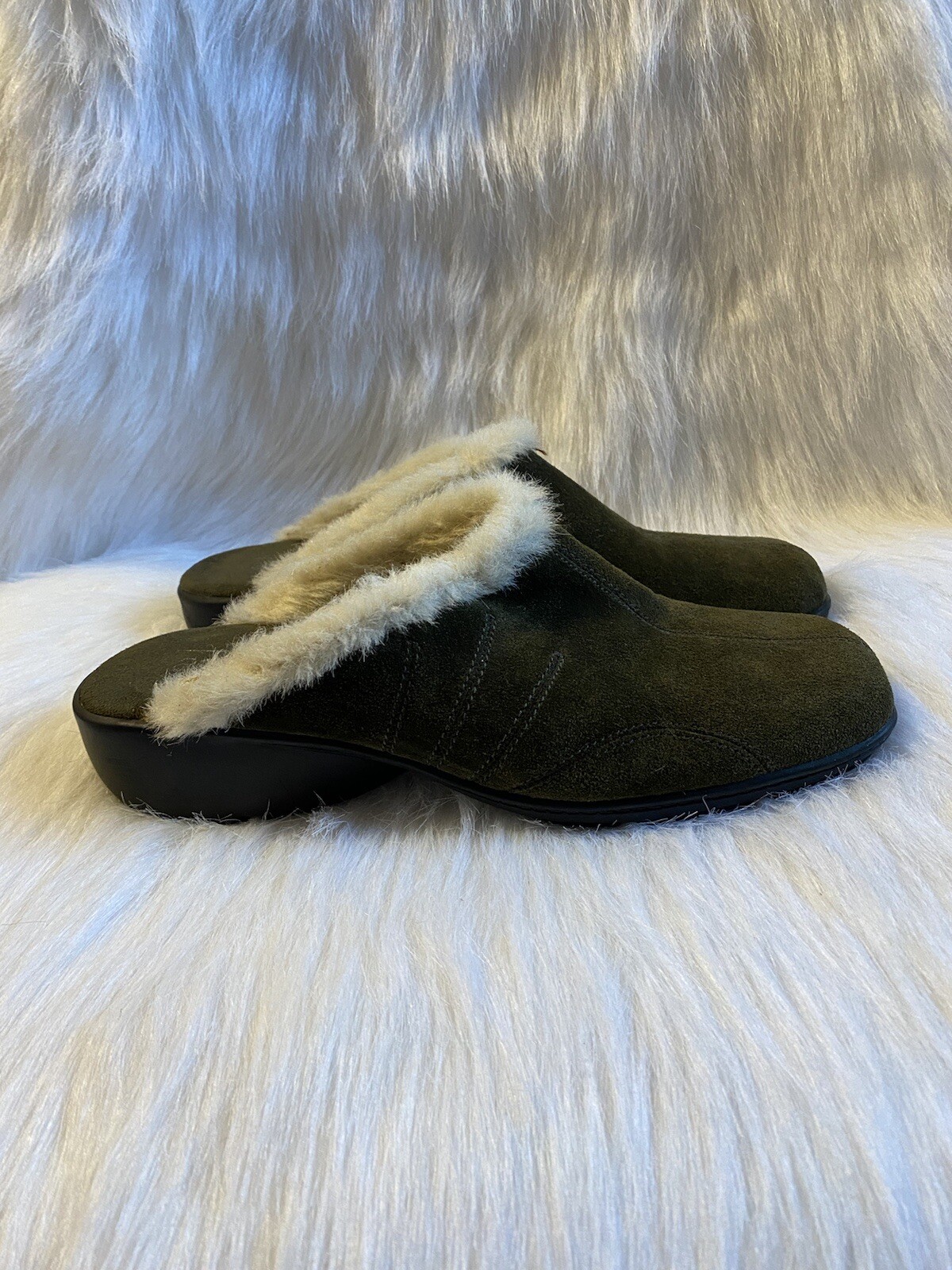 Aerology By Aerosoles Shoes Womens Size 8 1/2 Green Slip On Mules
