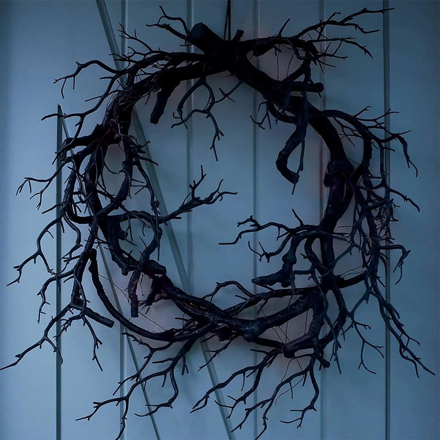 Halloween Black Fall Wreath Branch Ghost Festival Decoration without light Halloween Black Fall Wreath Branch Ghost Festival Decoration without light