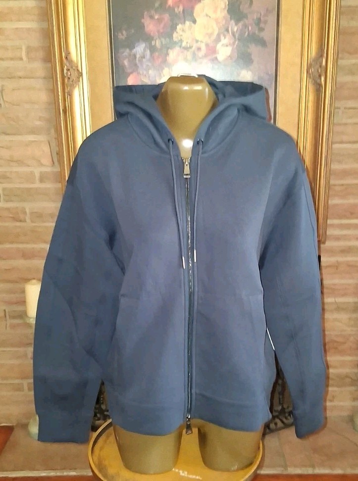 NWT ATHLETA Form Knit Full Zip Hoodie Women\'s Navy Blue Size S