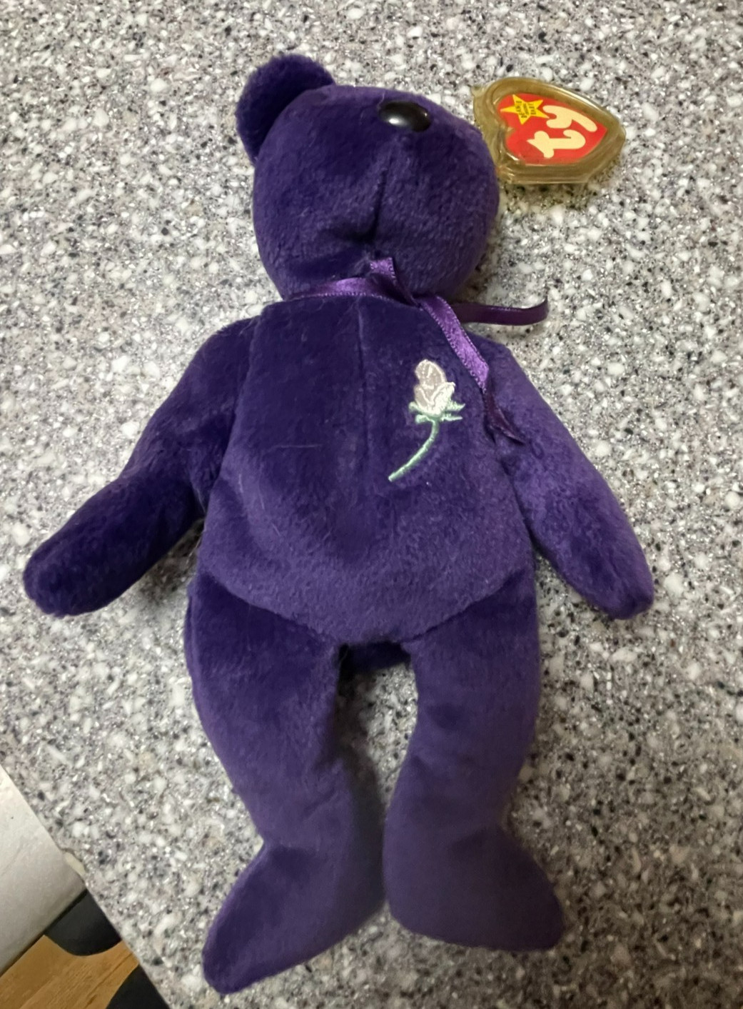 Ty Princess Diana Beanie Baby 1997 Purple Bear PE Pellets Ty Princess Diana Beanie Baby 1997 Purple Bear PE Pellets