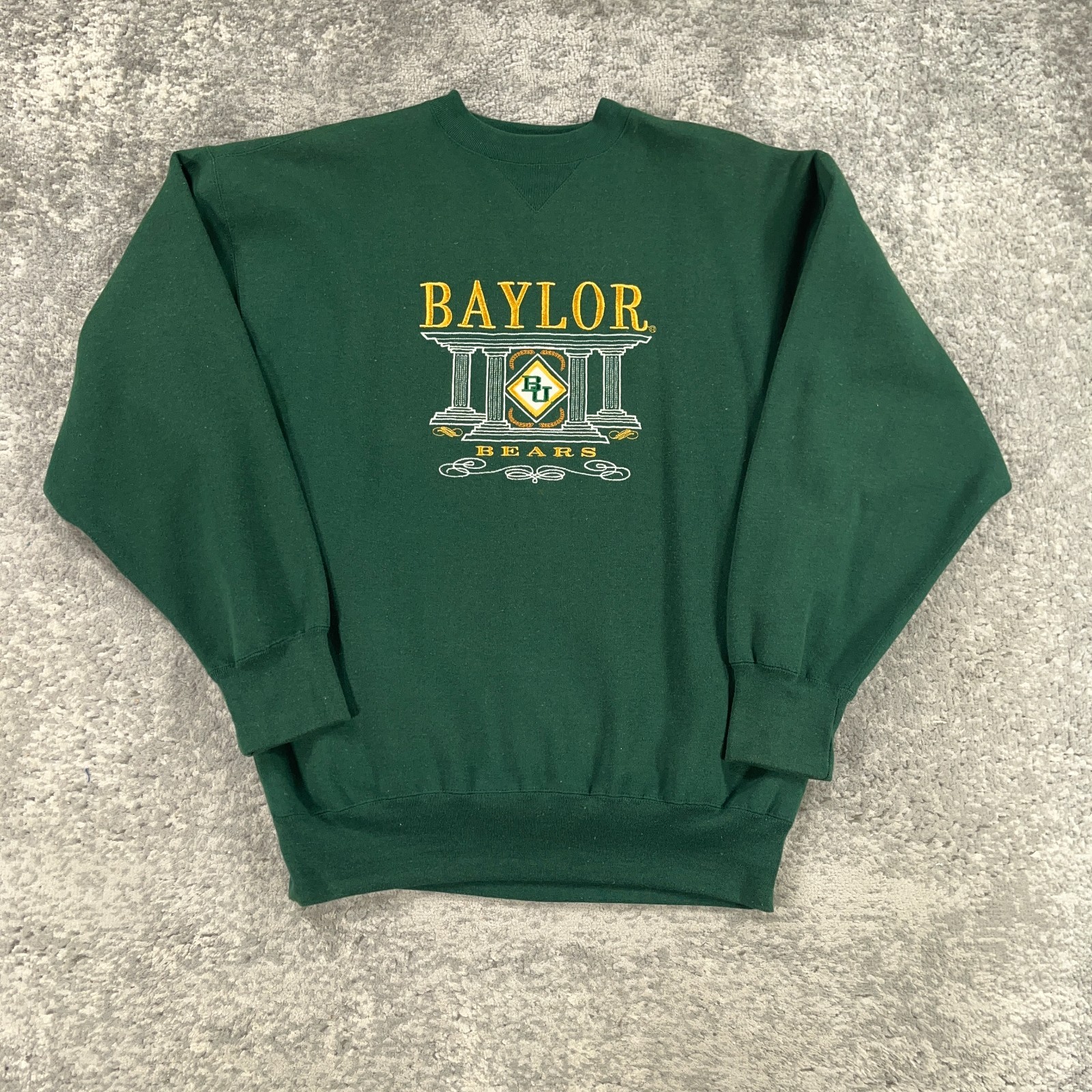 Vintage Baylor Bears Sweatshirt Mens Large Green Stitched Logo Y2K Knit Crewneck Vintage Baylor Bears Sweatshirt Mens Large Green Stitched Logo Y2K Knit Crewneck