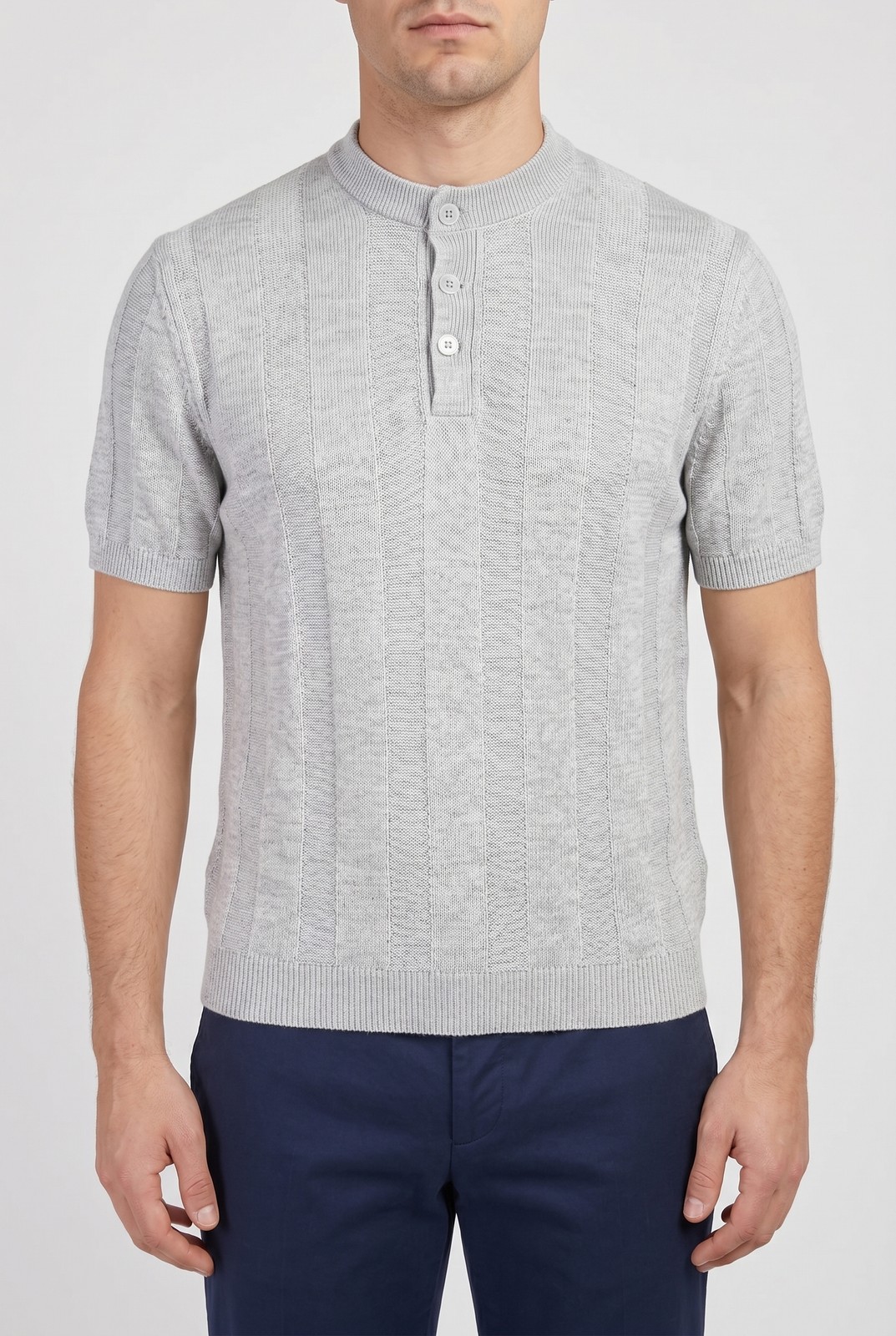 BRUNELLO CUCINELLI MEN\'S LIGHT GREY LINEN SWEATER MSRP $1595 SIZE 56