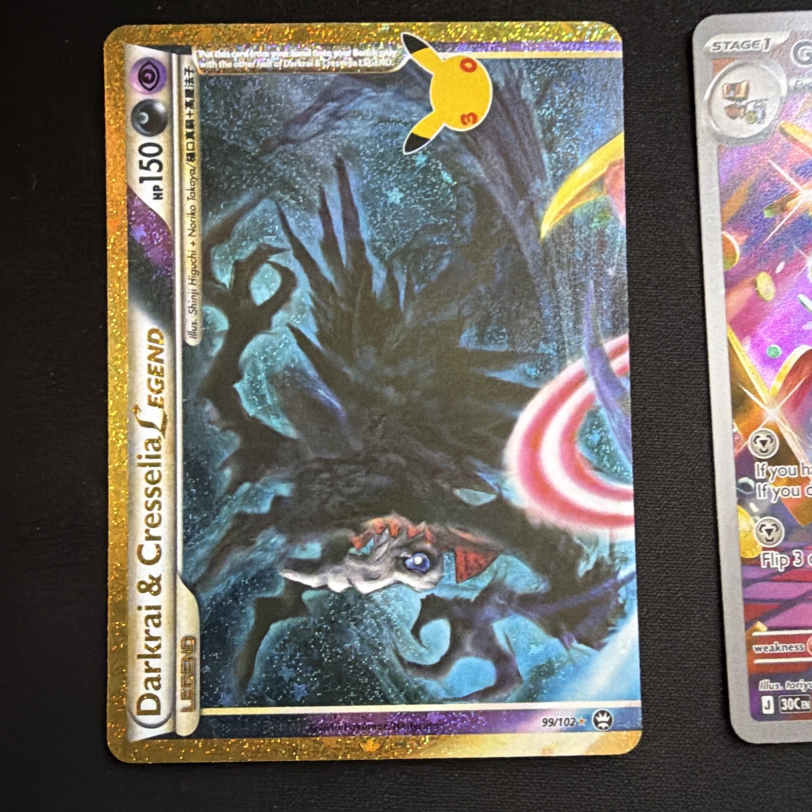 Darkrai & Cresselia Legend (Top) - Gholdengo IR and Jirachi ex - all three 