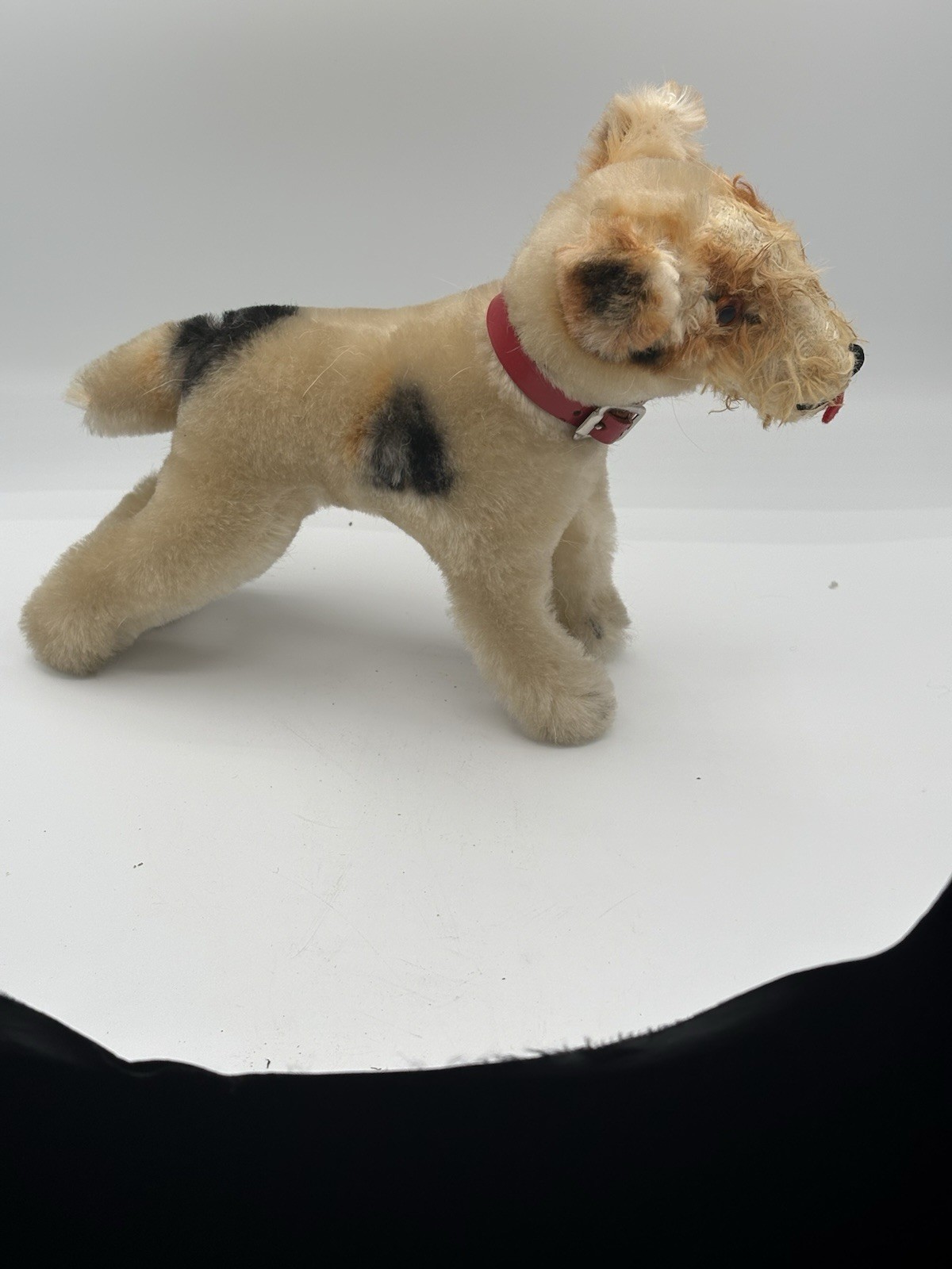 Vintage 1940s 50s Character Novelty Wire Fox Terrier Plush Dog 11” Original Tag