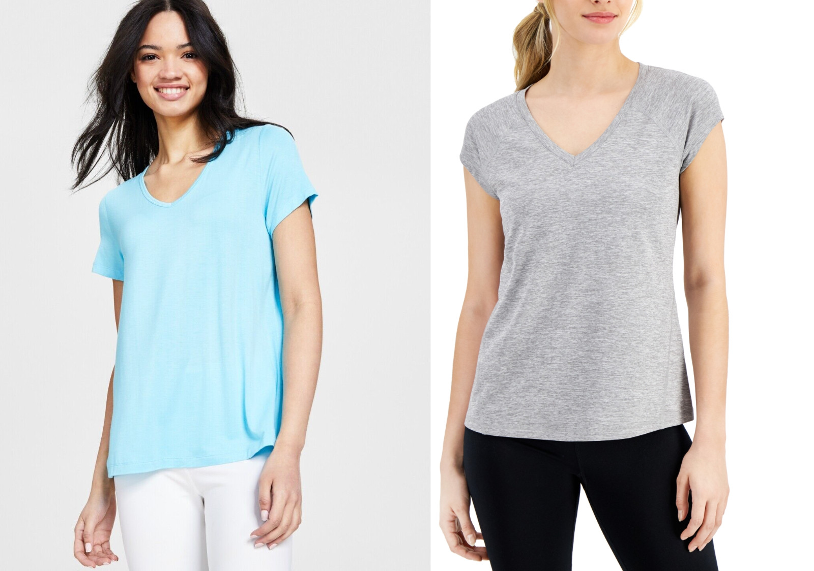 NWT ID Ideology Womens Soft Stretch V-Neck T-Shirt Multicolor Size S-XL $40 B395