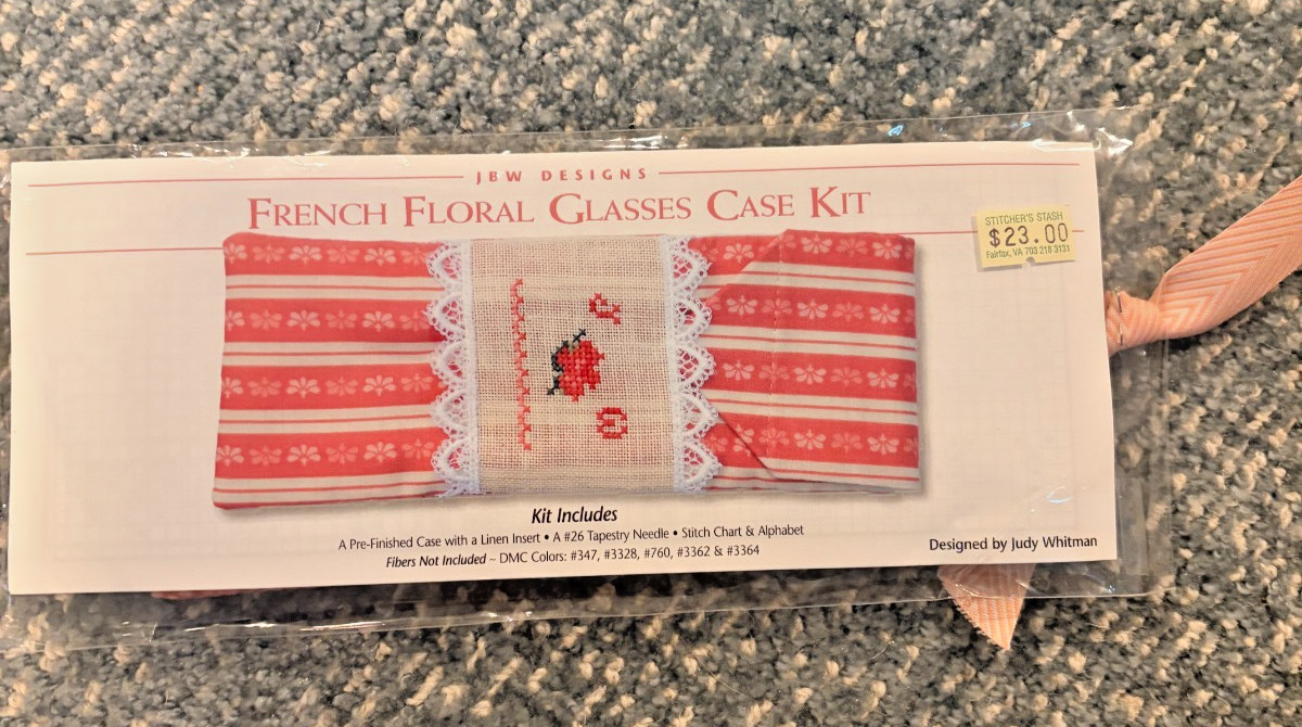 VINTAGE (Quantity 3) French Floral Glasses Case Kit 1