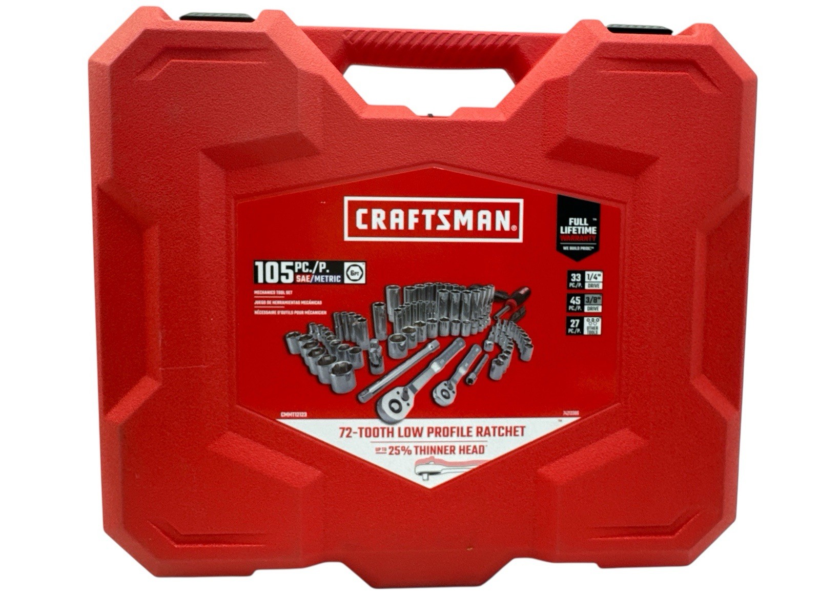 CRAFTSMAN Mechanics Tool Set 105 Pcs SAE/Metric w/Case  1/4\